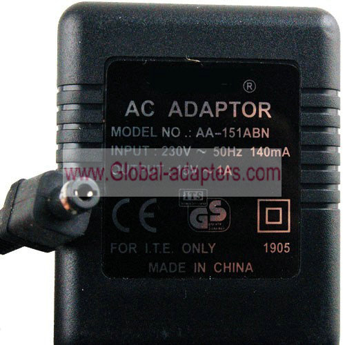 NEW OEM AA-151ABN 15Vac 1A 15W AC Wall Power Adapter - Click Image to Close